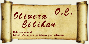 Olivera Cilikan vizit kartica